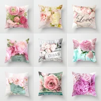 2022 new pink spring flower pillowcase modern rose designer pillow case fall decoration interior for home decor cushion cover