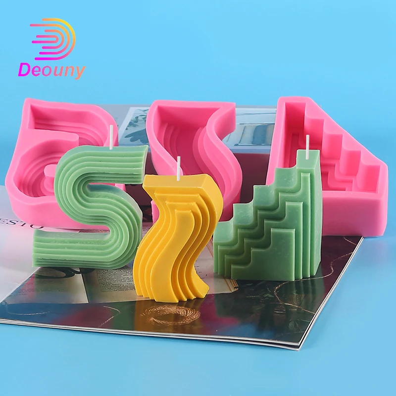 

DEOUNY Variety Candle Silicone Mold Scented Candle Plaster Mold Handcraft Soap Make Fondant Cake Baking Mould Home Art Decorate