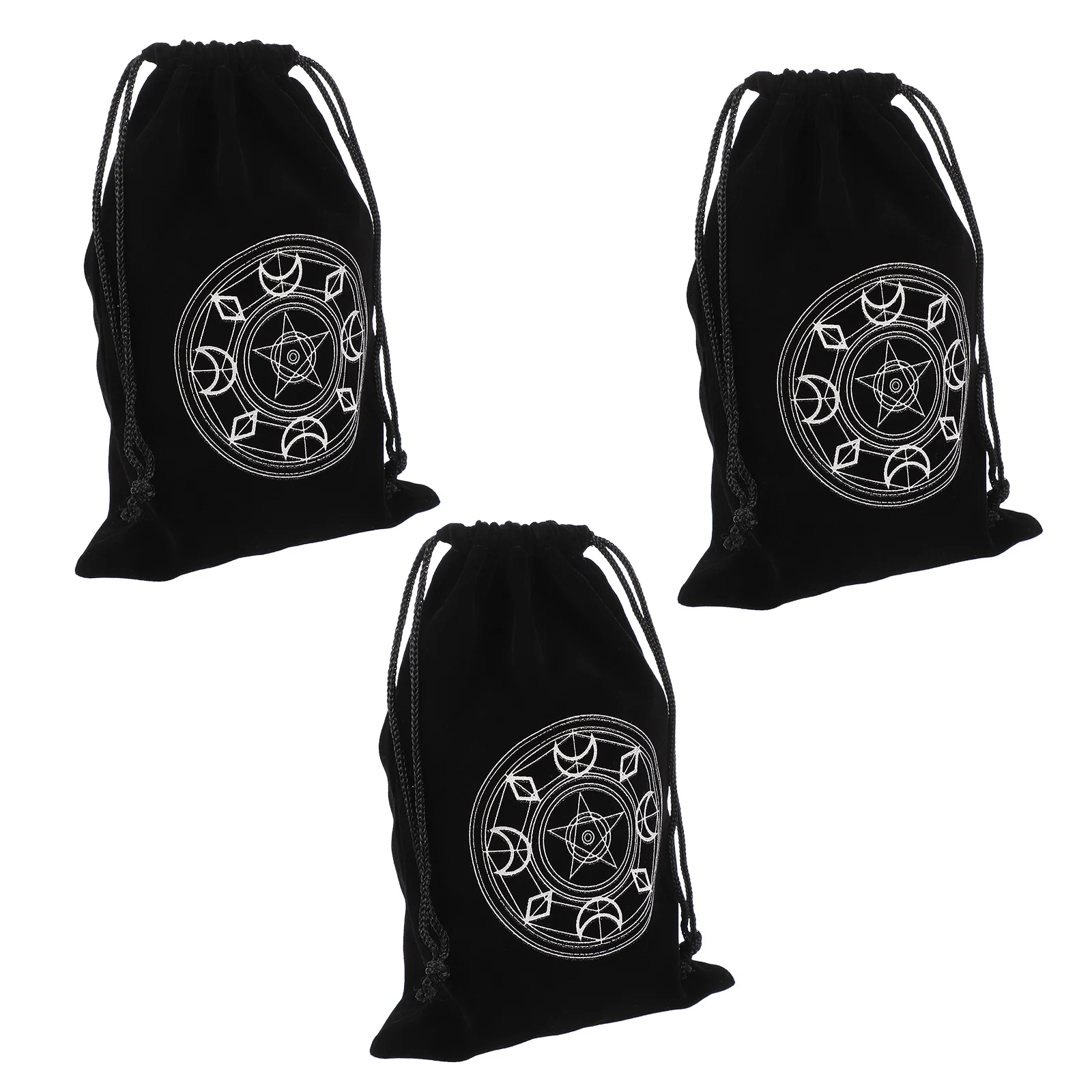 

Storage Bag Cloth Tarot Container Drawstring Organizer Pentacle Holder Black Dice