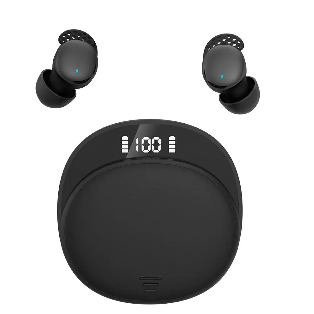 Фото Наушники-вкладыши Bluetooth с физическим шумоподавлением, невидимые беспроводные мини-наушники с длительным сроком службы батареи, наушники для сна №3
