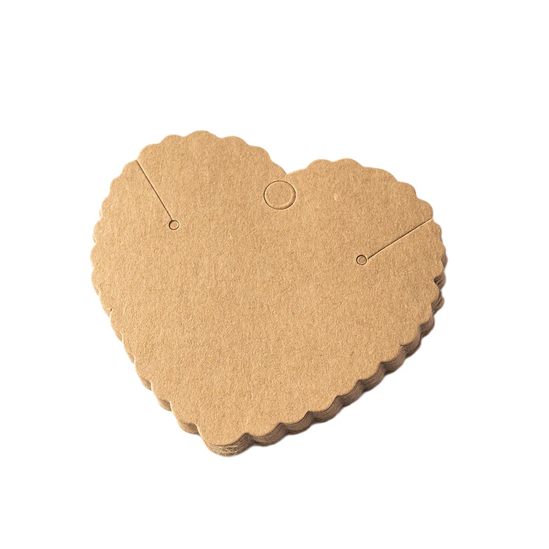 

50 шт. бумага 7,2x7,7 см ожерелье в форме сердца витрина для самодельных браслетов сережек ювелирные изделия товары для упаковки малого бизнеса