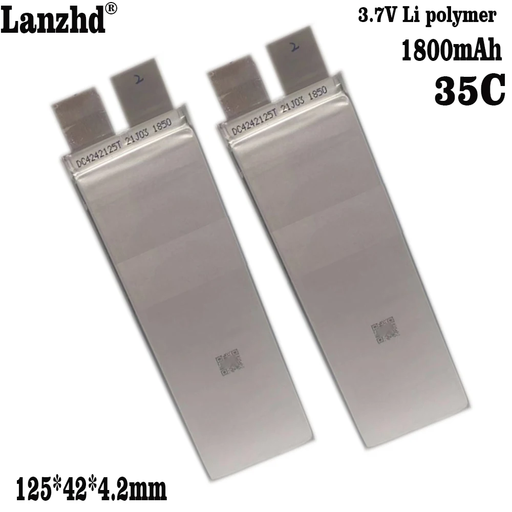 

1-10pcs 3.7V Max 4.2V 1800mAh 4242125 35C DIY 2S 3S 4S Battery Power Cell For Starting Power ,Supply Automobile Igniter ,Drone