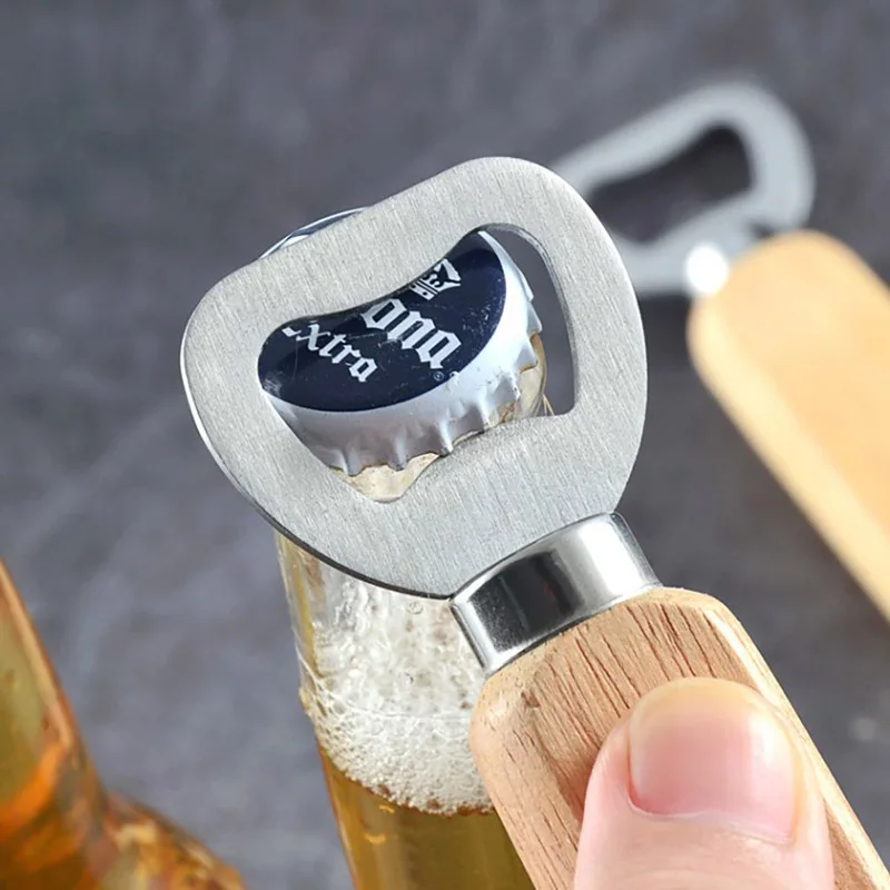 

Консервный нож с деревянной ручкой, эргономичный прибор для открывания бутылок, кухни, пива