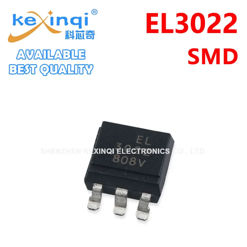 

10pcs EL3022 SMD EL3022 DIP SMD SOP6/ DIP6 Silicon Controlled Optocoupler Black
