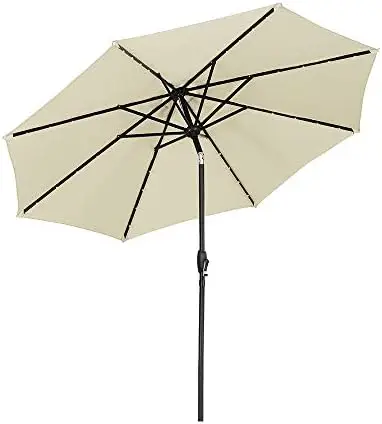 Umbrella with LED Light, Steel Umbrella Ribs Waterproof Prevent Bask in for , Indoor, Outdoor Use