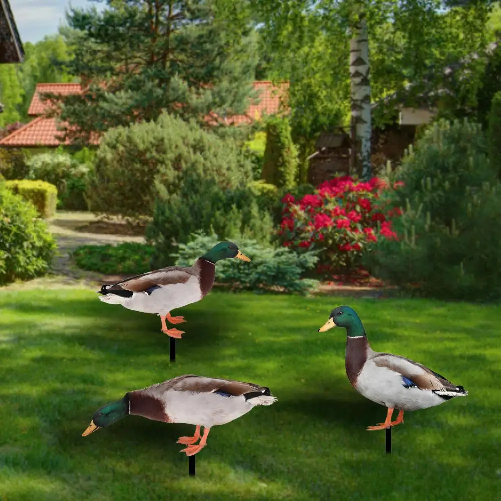 

3 шт. шикарная вставка для птицы двусторонняя акриловая подставка для утки зеленая головка вставка для утки подставка для утки двор для сада