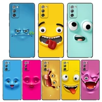 phone case for samsung note 20 9 10 8 5g m11 m12 m30s m32 m21 m51 f41 f62 m11 case cover cute art funny faces