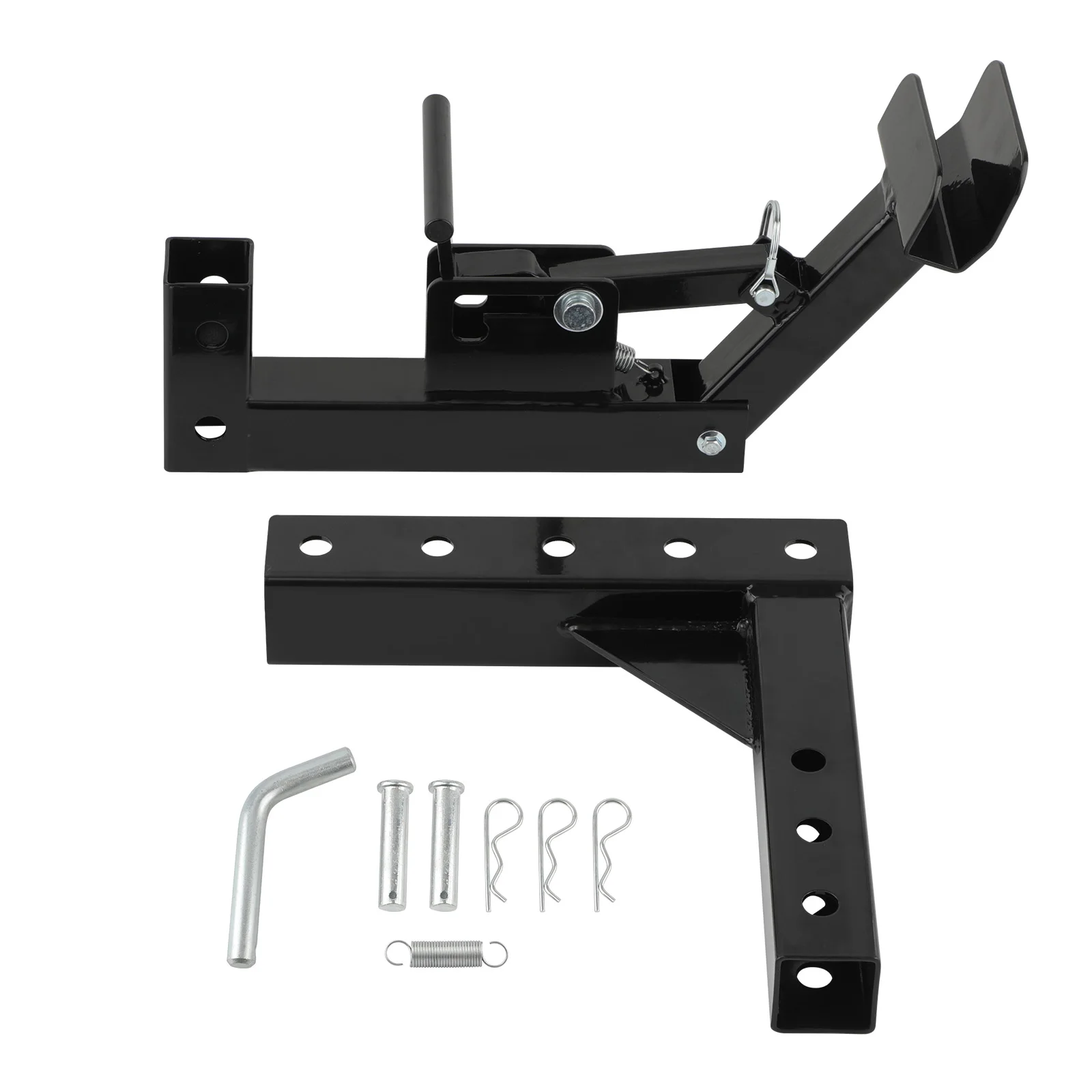 Trash Can Transporter Trailer Hitch w/ Adapter for Truck/Auto/Golf Cart/ATV for Trash Can