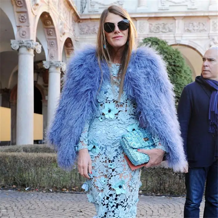 Women Lamb Fur Short Coat Tan Sheep Fur Overcoat Female Casual Warm Whole Skin Jackets 50cm Mongolia Sheep Fur Midwaist Length