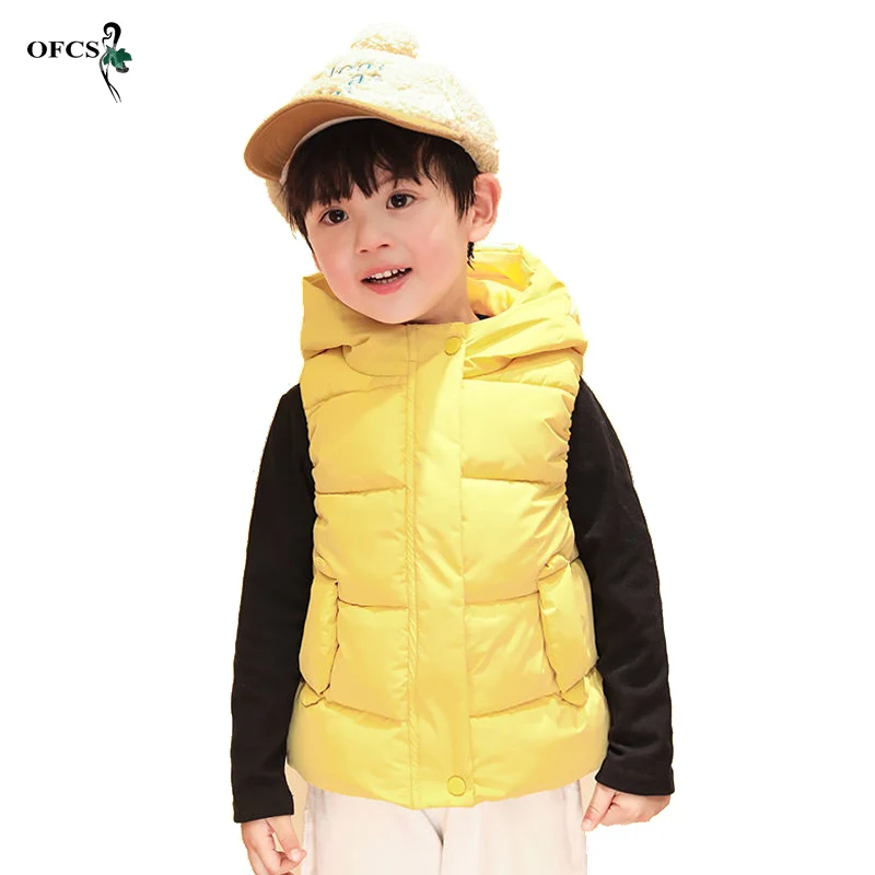 

Best Seller Baby Clothes Boys Girls Warm Down Vest Winter Cotton Waistcoat Kids Outerwear Children Hooded Ears Jacket Vests 2-8t