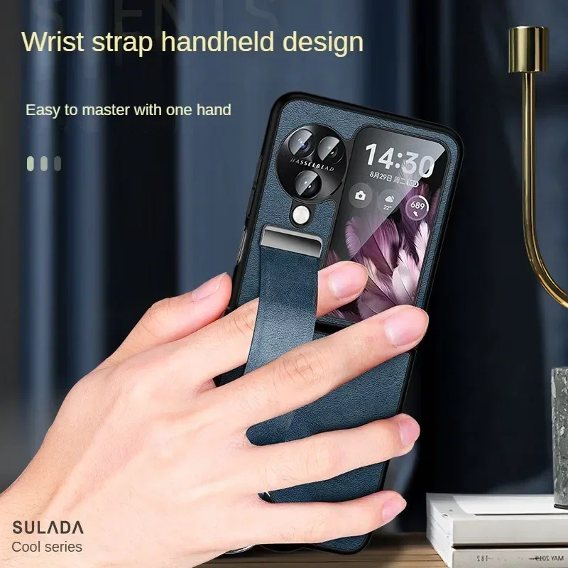 Для OPPO Find N3 флип-чехол SULADA модный крутой ремешок на запястье с кронштейном