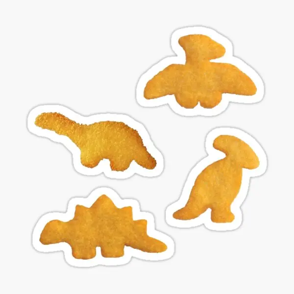 

Dino Nuggets 5PCS Stickers for Luggage Background Bumper Laptop Decor Wall Art Car Cute Water Bottles Home Window Print Room