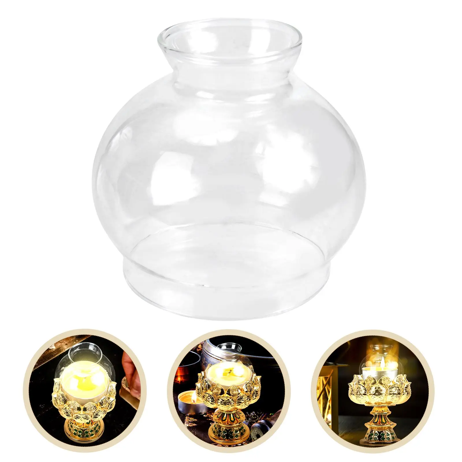 

Lamp Glass Oil Chimney Cover Kerosene Shade Candle Replacement Light Clear Lantern Globe Lampshade Globes Transparent Retro