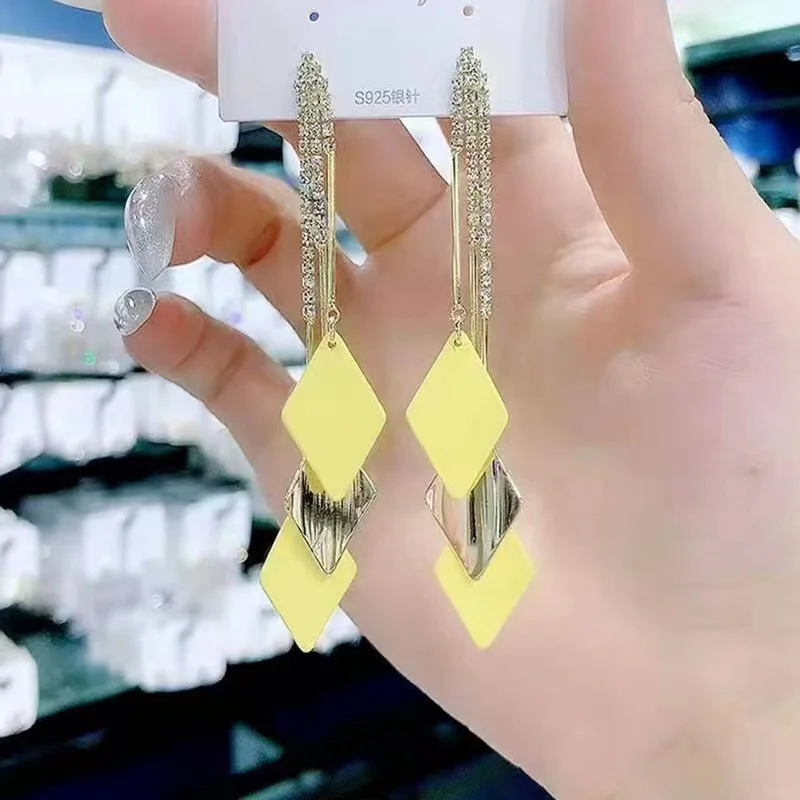 

S925 Silver Pin Fashion fringe earrings Personality style studs luxury jewelry gifts christmas earrings Ladies' Earrings ピアス