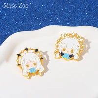 sky light encounter brooches cute mushroom joint medal pin white bird metal couple badge accessories gift for fans friends