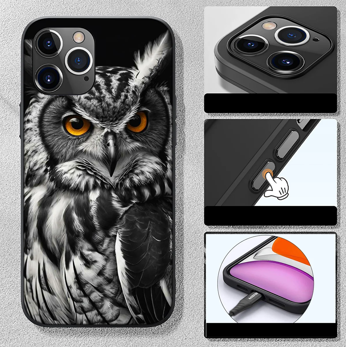 Мягкий чехол HA35 с рисунком совы для Samsung Galaxy A15 S10E S9 S8 S7 Note 20 10 9 8 Plus Lite