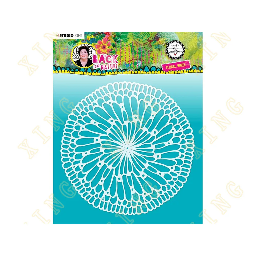 

2022 New Arrival Floral Wheel Stencil Decor Diy Graphics Painting Scrapbooking Stamp Ornament Album Embossed Template Reusable