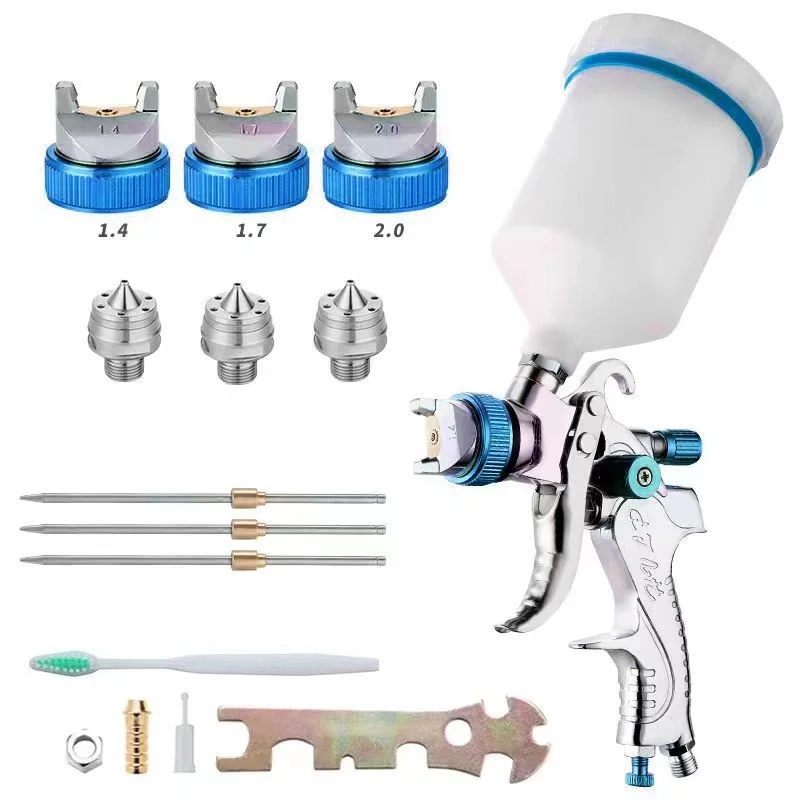 

Auto Paint Air Spray Gun Gravity Feed Car Primer 1.4MM~2.0MM Nozzle Kit High Atomization Paint Spray Pneumatic Tool