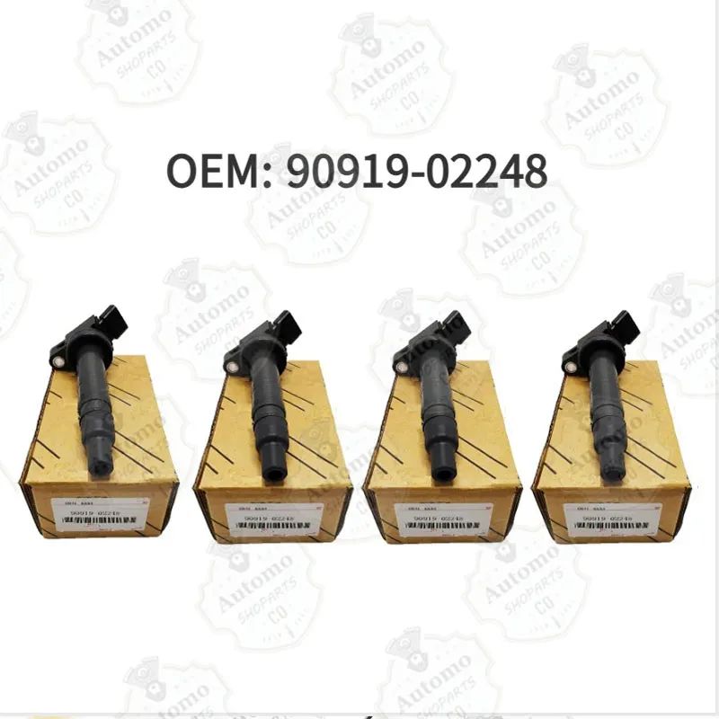 1/4 шт. оригинальная катушка прямого зажигания для Toyota DENSO 673-1308 OEM 90919-02248 9091902247 90919