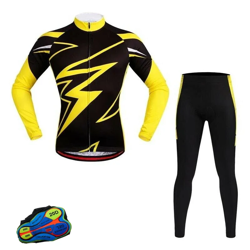 Новый мужской дорожный спортивный трикотаж с длинными рукавами для езды на