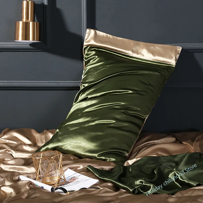 

Silk Hot Pillow Cup Health Standard Comfort Satin Pillowcase Multicolor 48x74cm1 Piece Set
