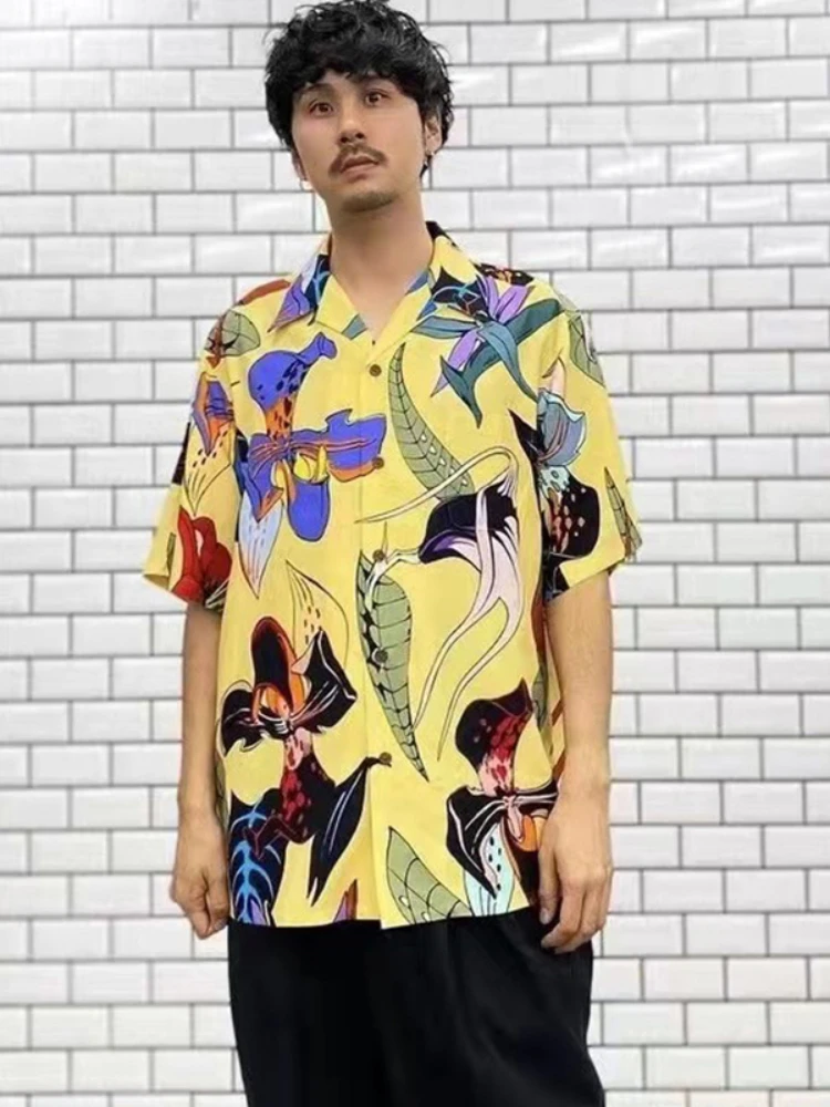 WACKO MARIA Shirt Oversize Flower Print Men Women 1:1 Wacko Maria Hawaiian Shirt