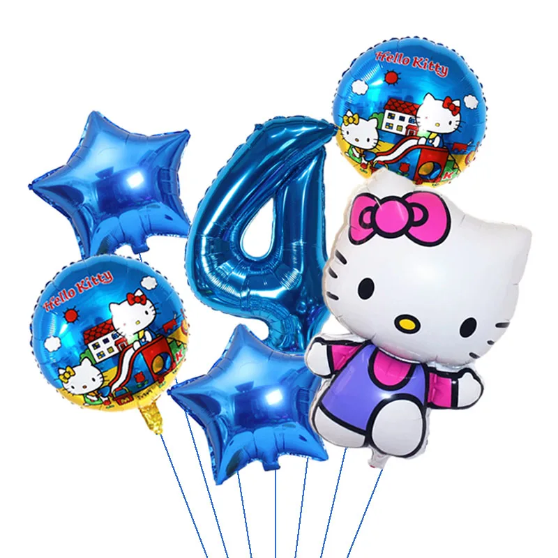 Мультяшные гелиевые шары Hello Kitty милый кот 32 дюйма цифры для будущей мамы девочки