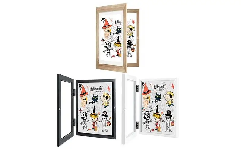 

Kids Art Frame Set Wooden Replaceable Photo Display For Childrens Artwork Drawing Paintings Pictures Display Home Decoration