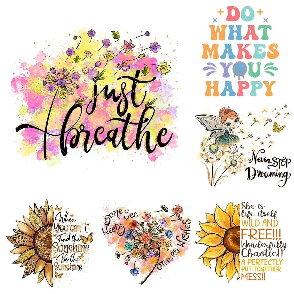 Новые мотивационные наклейки Adage Iron On Heat Transfer для одежды виниловые