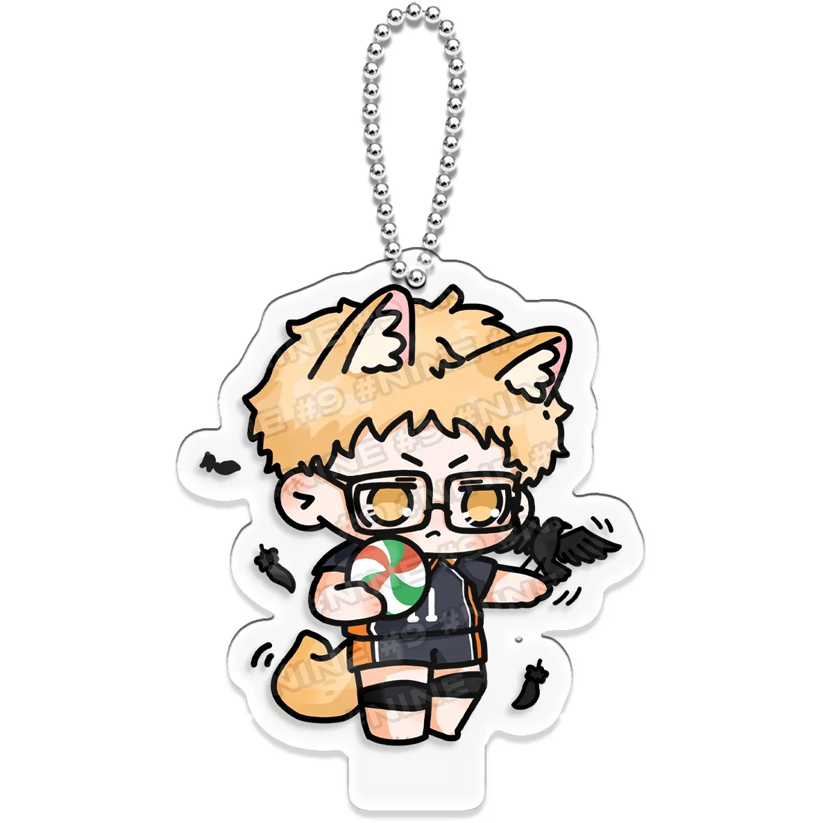 Аниме Haikyuu! Брелок для косплея Kei Tsukishima брелок стоячий знак украшение рабочего