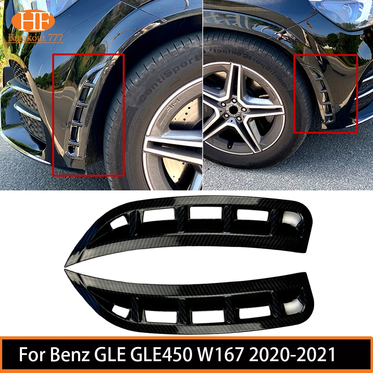 2 шт./комплект автомобильный передний бампер для Benz GLE GLE450 W167 2020-2021