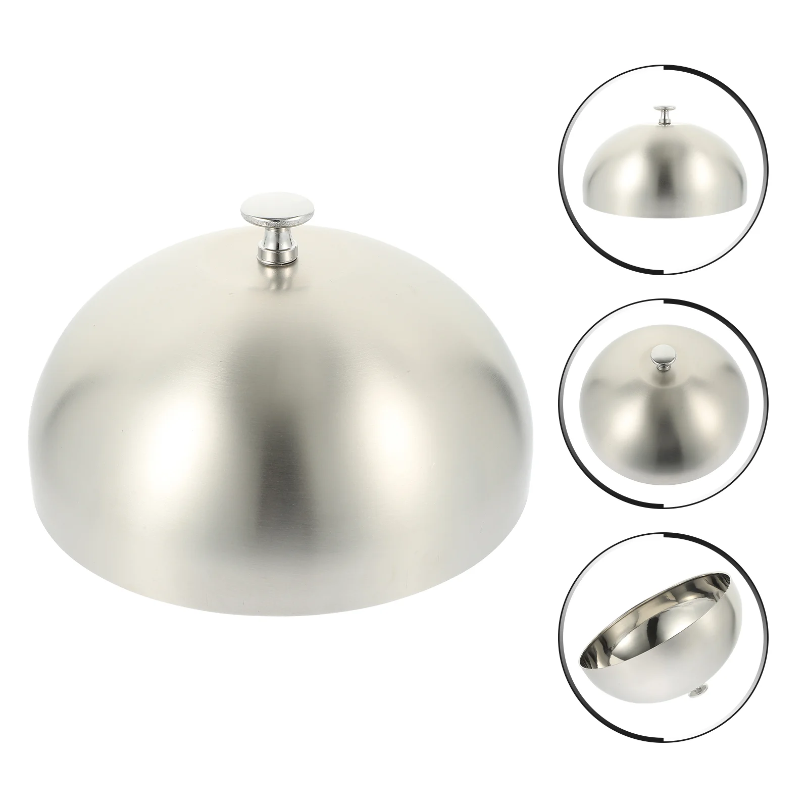 

Cover Domebasting Grill Stainless Melting Lid Steel Steak Covers Griddle Oil Dish Plate Steaming Steam Cheese Burger Bbq Serving