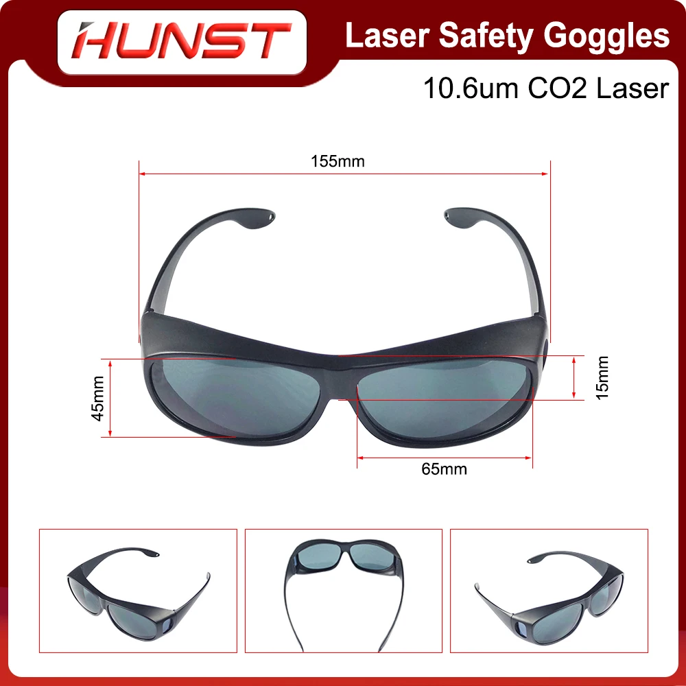 HUNST CO2 Laser Safety Glasses OD6+ For Marking Cutting Machine Parts 10600nm Protective Eyewear Goggles enlarge