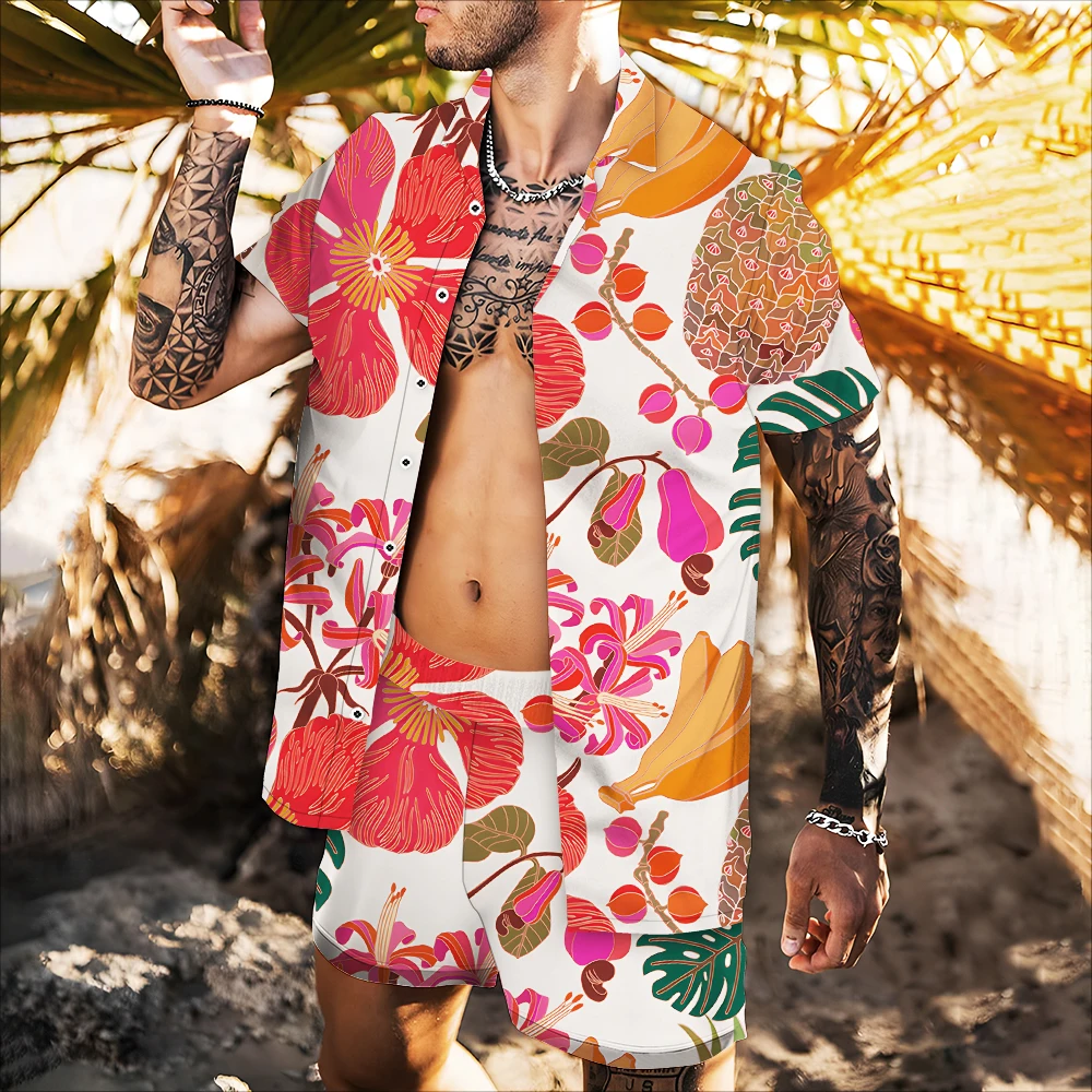 

Men's Jacket 2022 Summer 3D Print Hot Sale High Quality Leisure Leaf Flower Cardigan Christmas Tree Decorative Style Top