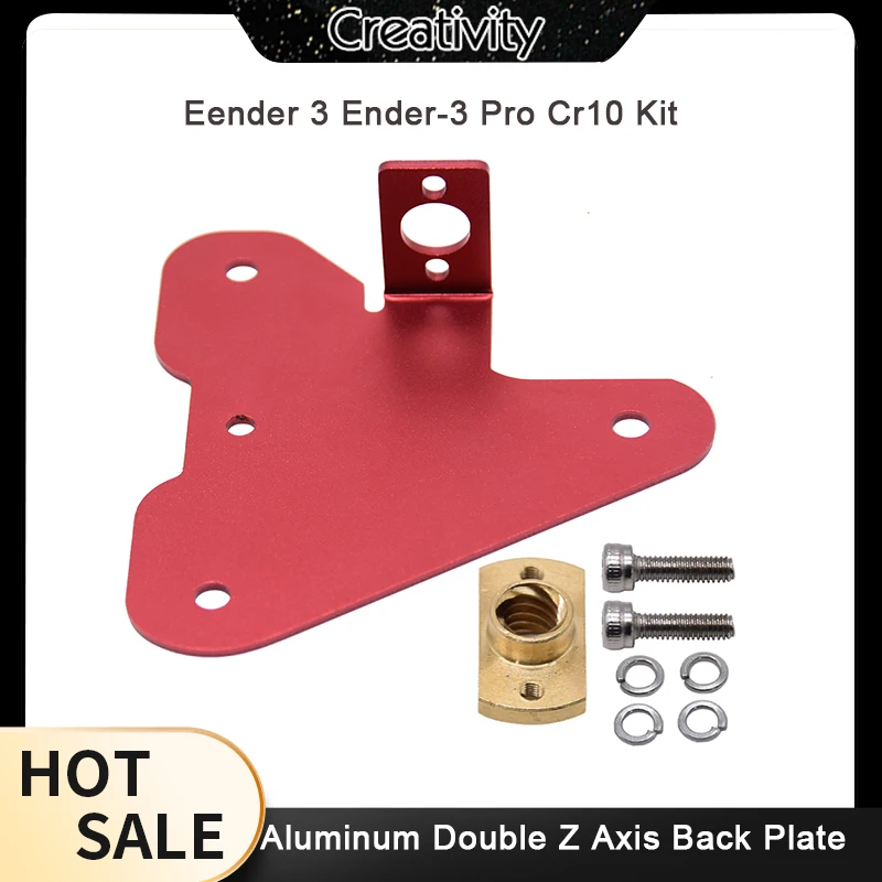 

3D Printer Parts Ender 3/Pro/CR10 Aluminum Double Z Axis Back Plate Lead Screw Bracket for CR-10 Ender-3 Ender-3 Pro Accessories