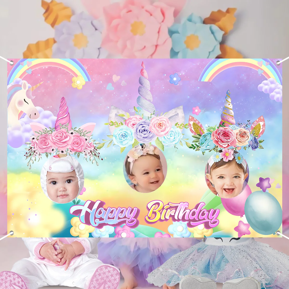 Единорог искусственный украшение для вечеринки в честь Дня Рождения Детские