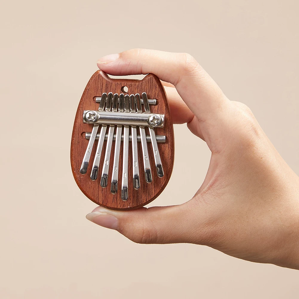

Mini Sapele Plate Professional 8-Key Mahogany Kalimba Musical Thumb Finger Instrument Beginners Finger Piano Mbira Sanza