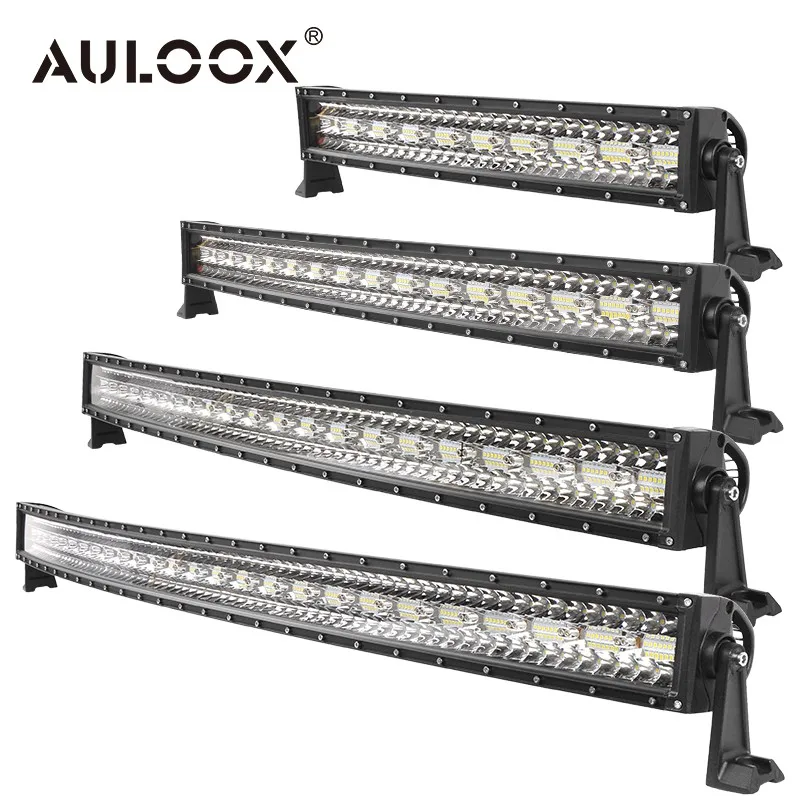 

AULOOX 8D трехрядный внедорожник, изогнусветодиодный светодиодная световая панель рабочего освещения для автомобилей Volvo, Man, грузовиков, фурго...