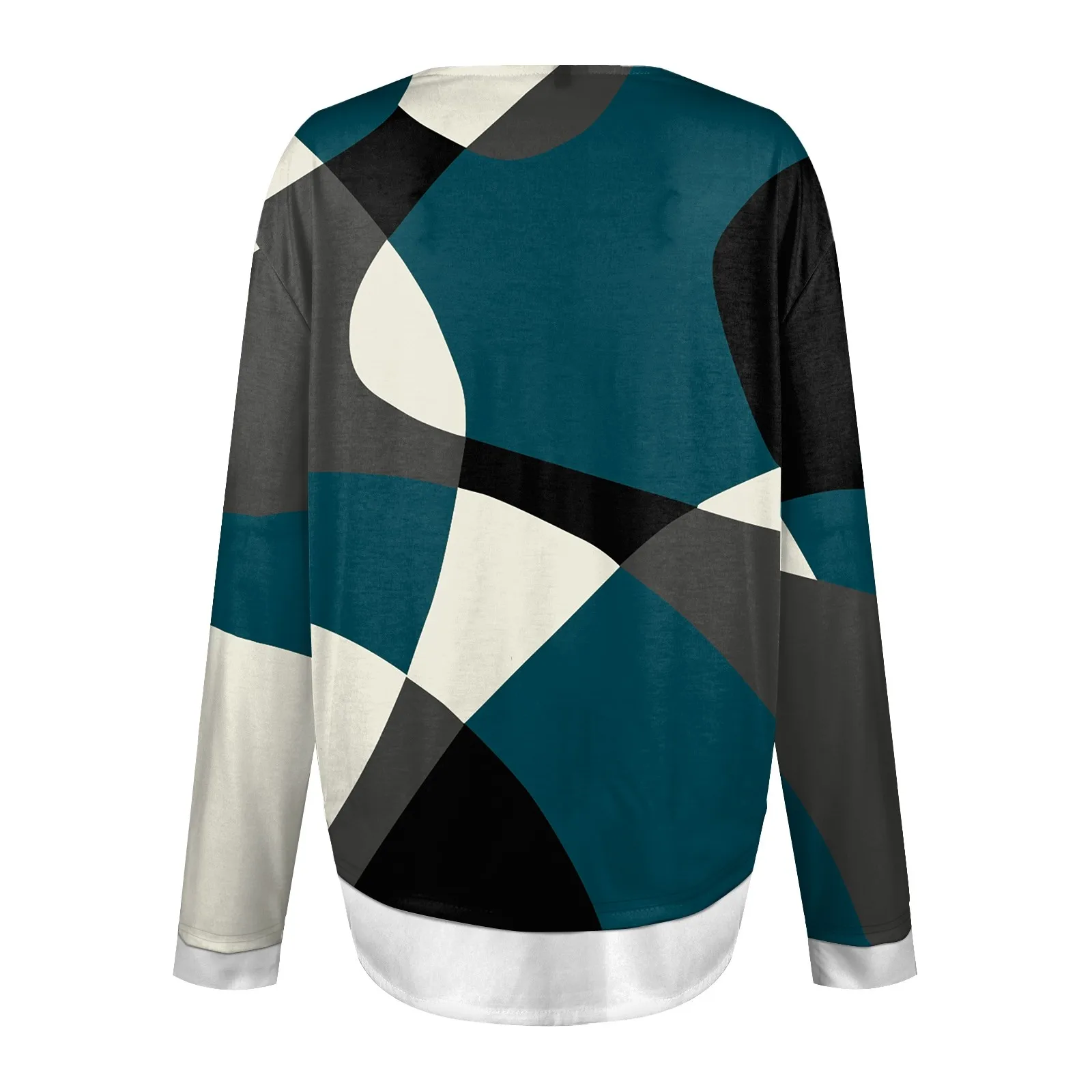 Женский топ с V-образным вырезом имитация двух предметов клетчатый Топ длинным