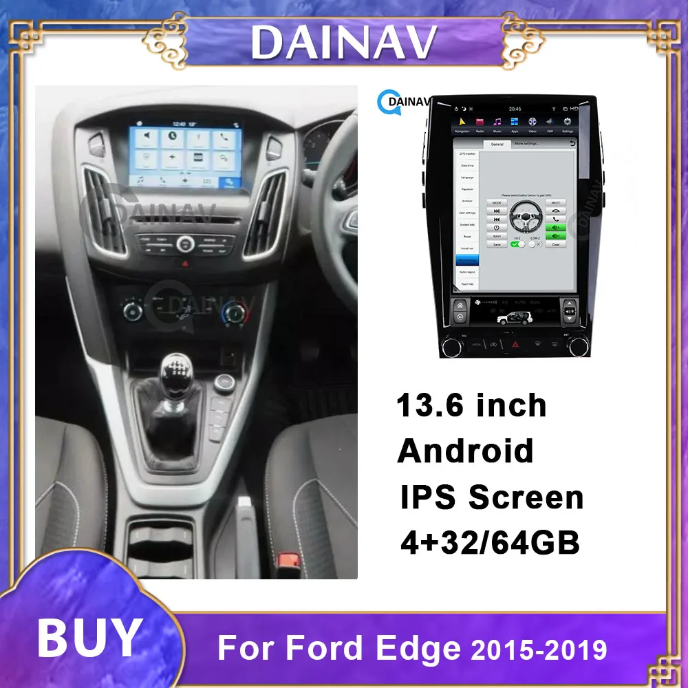 

Автомобильный мультимедийный DVD-плеер 13,6 дюйма в стиле Telsa, Android, GPS-навигация для 2016 ford focus, автомобильное аудио, радио, стерео