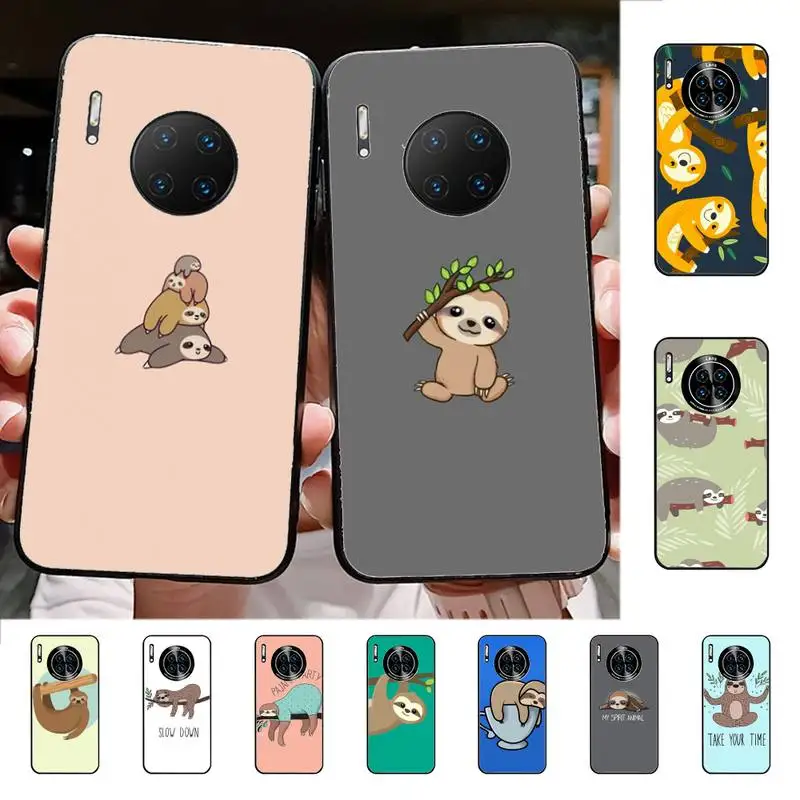 

Cute Sloth Phone Case for Huawei Mate 20 10 9 40 30 lite pro X Nova 2 3i 7se