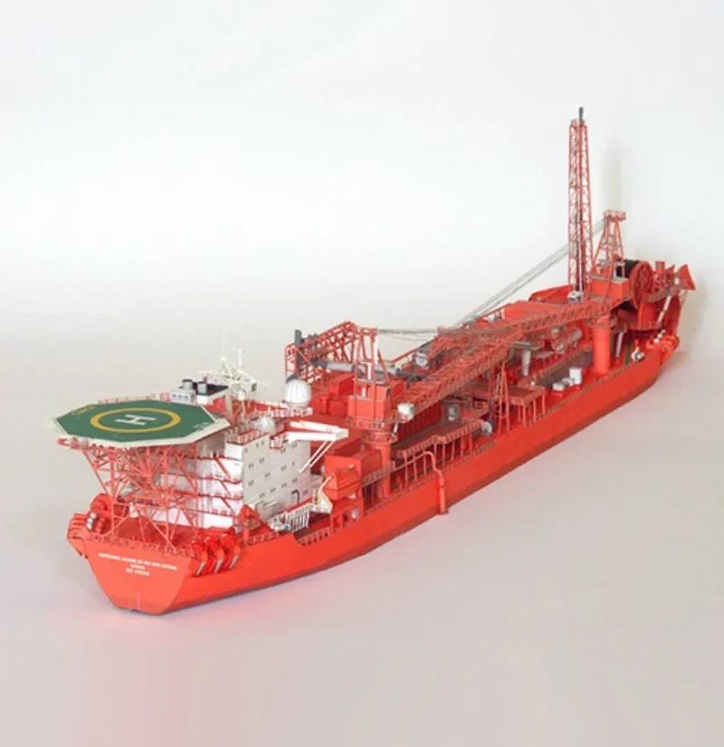 Фото 3D-модель плавучего нефтепромыслового комплекса (ФПСО) из бумаги: набор для сборки своими руками, развивающая игрушка №3