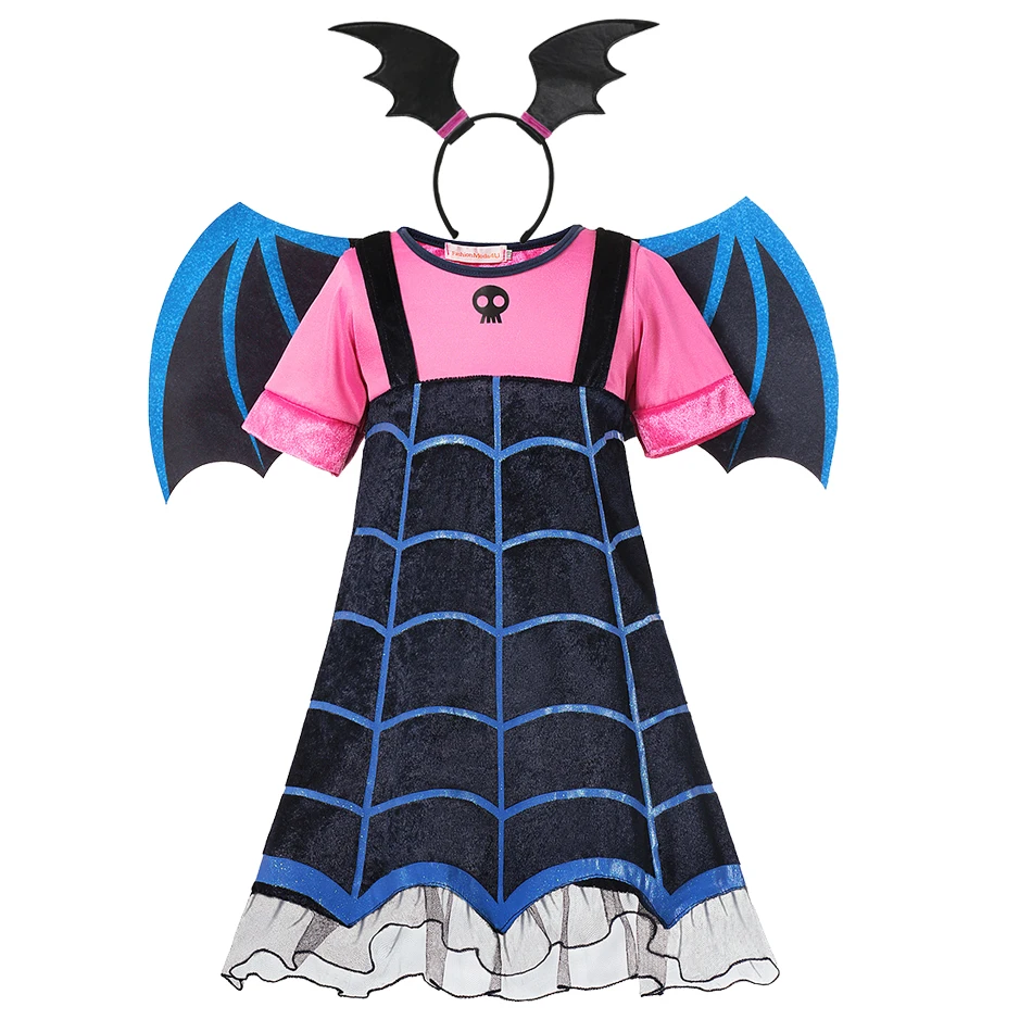 Детский Костюм Вампирины Диснея Платье Принцессы Длиной До Колена С Крыльями