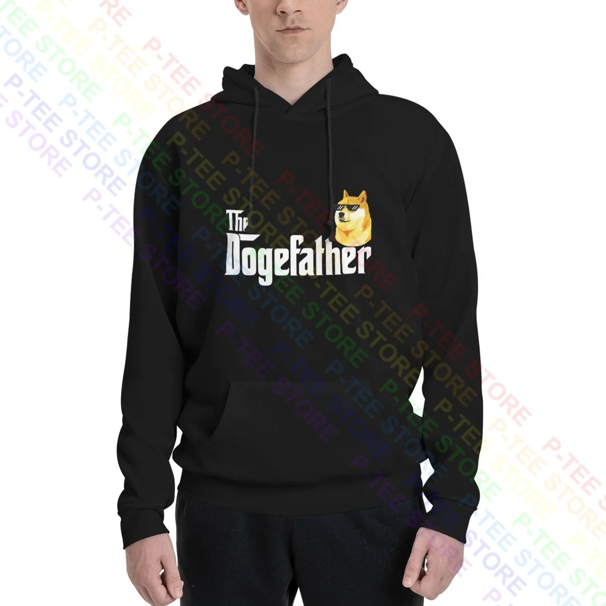 Фото Толстовка с капюшоном Dogefather Dogecoin Doge Hodl на свитшот с Луной Милые Удобные хлопковые толстовки №1