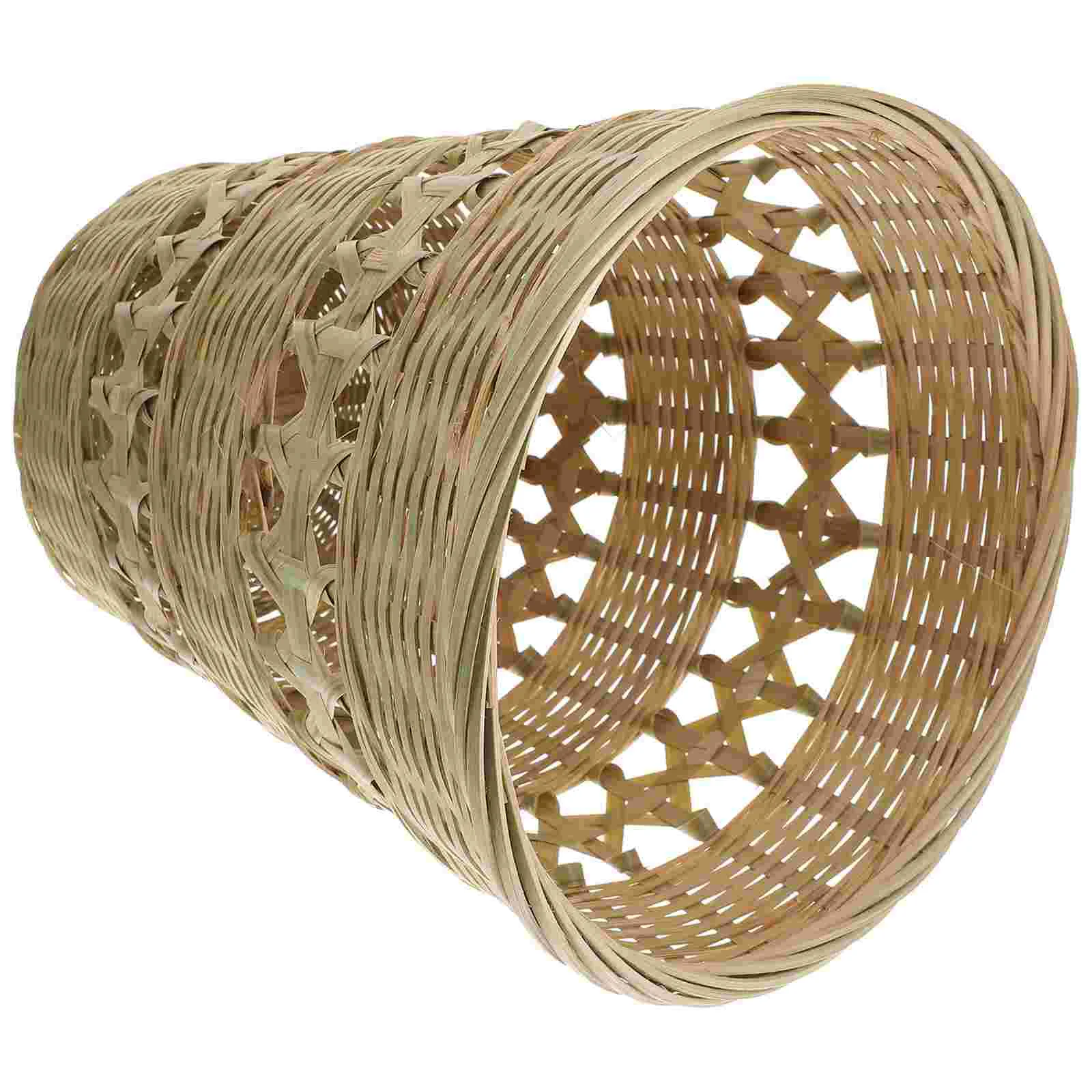 

Basket Trash Can Woven Waste Wicker Garbage Rattan Bin Storage Baskets Seagrass Kitchen Paper Bathroom Laundry Wastebasket