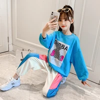 girls suit sweatshirts%c2%a0pants cotton 2pcssets%c2%a02022 printed spring autumn thicken outfits%c2%a0tracksuits kid baby children clothing