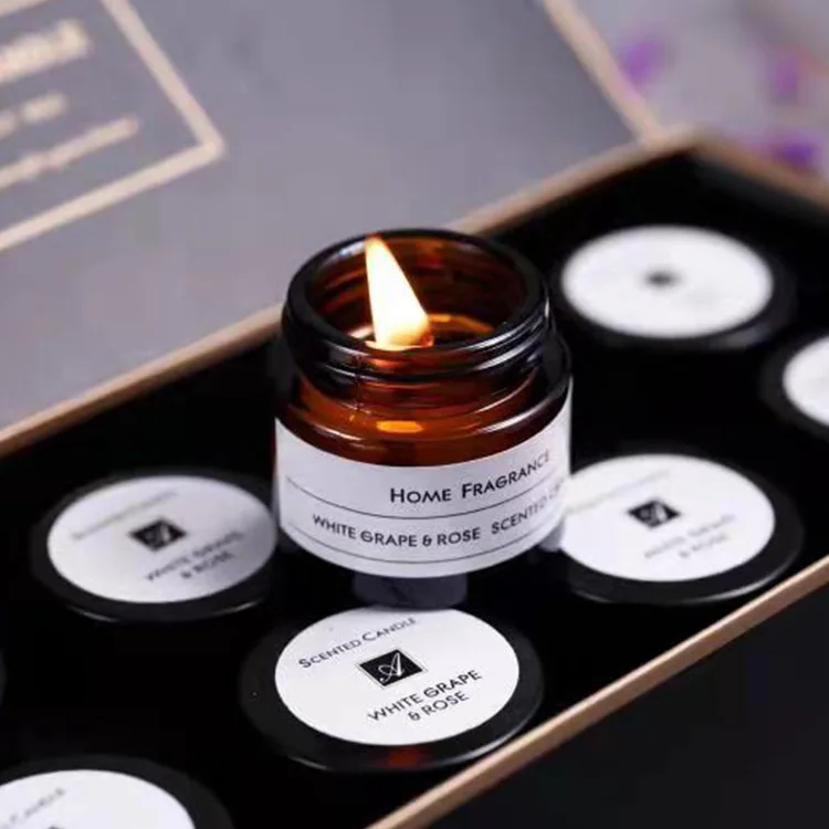 

5PCS Sample Scented Candles Jar Smokeless Aromatherapy Manual Soybean Wax Fragrance Candle Wedding Gift Home Decoration