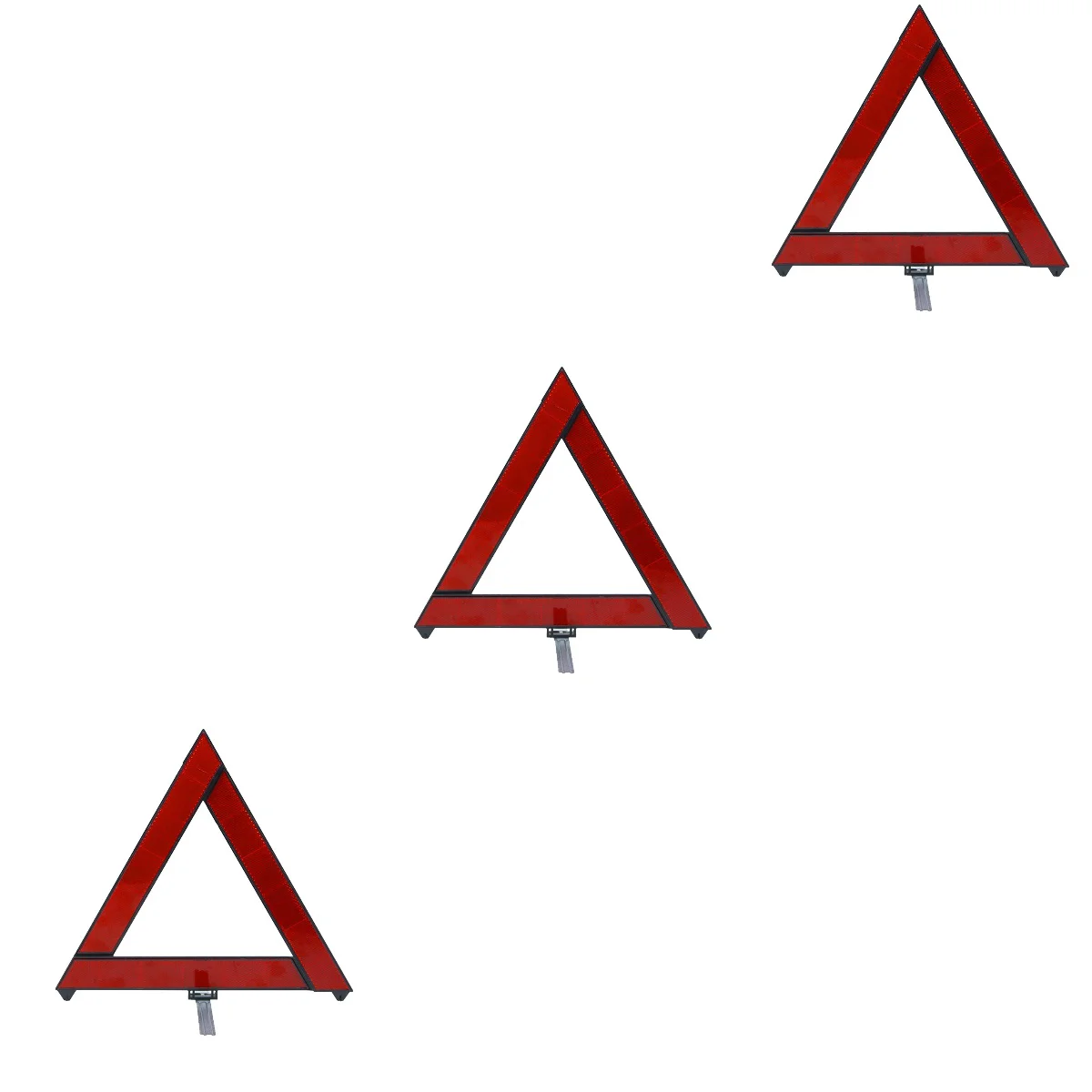 

3pcs Emergency Warning Triangle Foldable Reflective Safety Sign Roadside Hazard Symbol