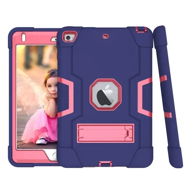 

Case For iPad Air1 Heavy Duty Silicone TPU + PC Hard Stand Drop Shock Proof + Screen Protector IP71