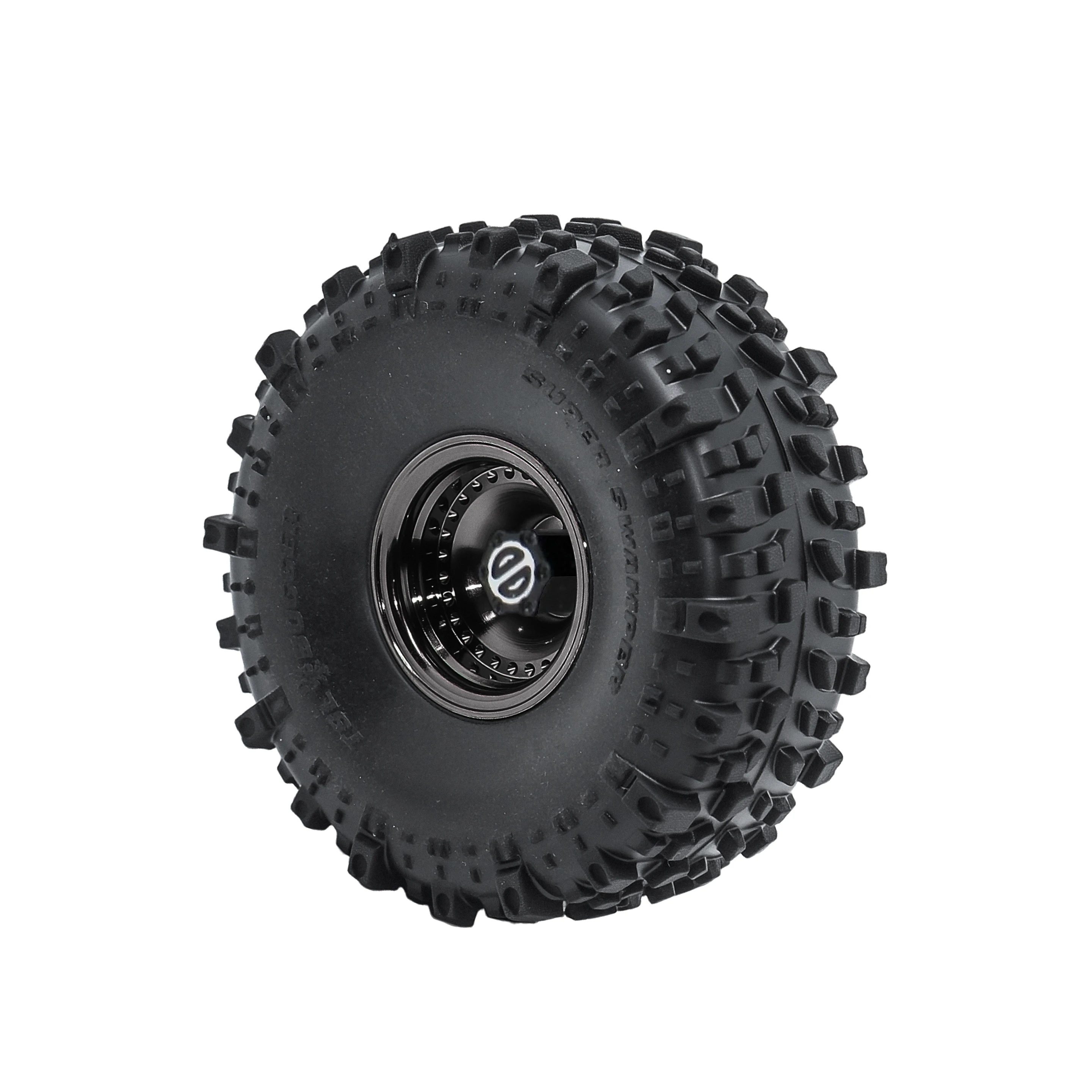 Фото Колеса Hot Racing SXTY919W01 из хромированной латуни, полный комплект (передние 36,2 г/задние 29,2 г) для 1/24 Axial SCX24 с шинами AXI-3947 Bogger Tires №5